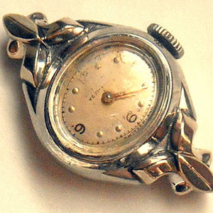 GRUEN Art Deco 15 Jewel Wrist Watch Gold Bezel vtg